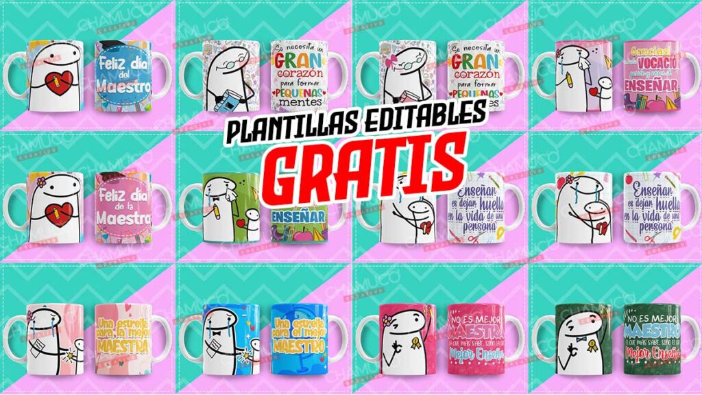 Plantillas Para Sublimar Dia Del Maestro Flork Con Editables