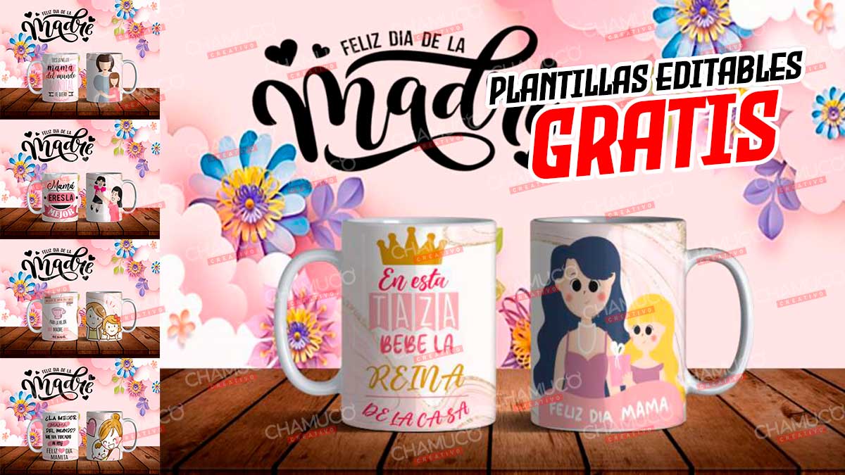 Plantillas Para Sublimar Feliz D A Mam Con Editables Y Mockups