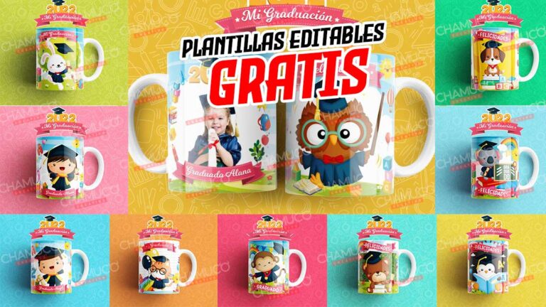 Plantillas Para Sublimar Graduados Con Editables Y Mockups