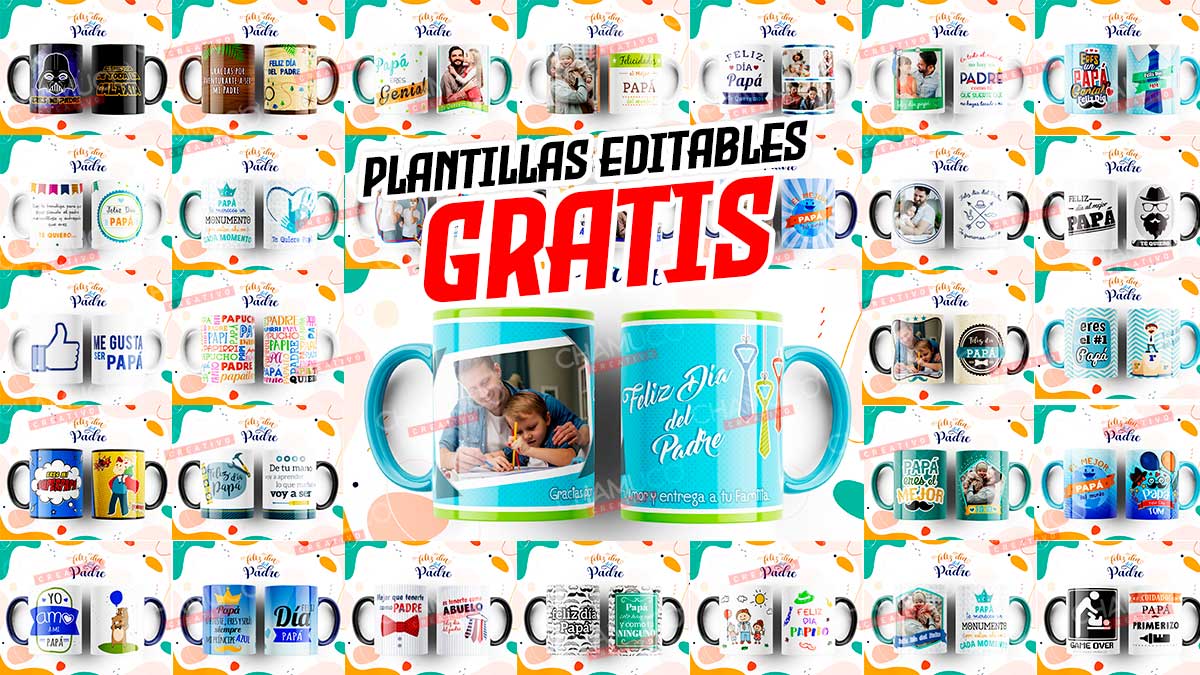 Plantillas Para Sublimar Dia Del Padre Con Editables Y Mockups