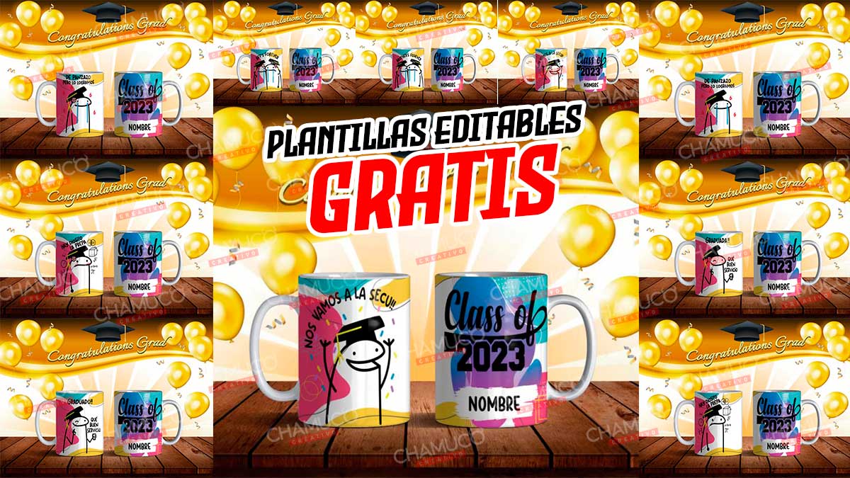 Plantillas Para Sublimar De Graduados Flork Con Editables Y Mockups