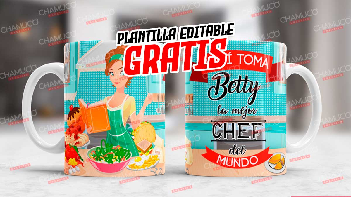 Plantilla Aqu Toma La Mejor Chef Con Editable Y Mockup V Chamuco