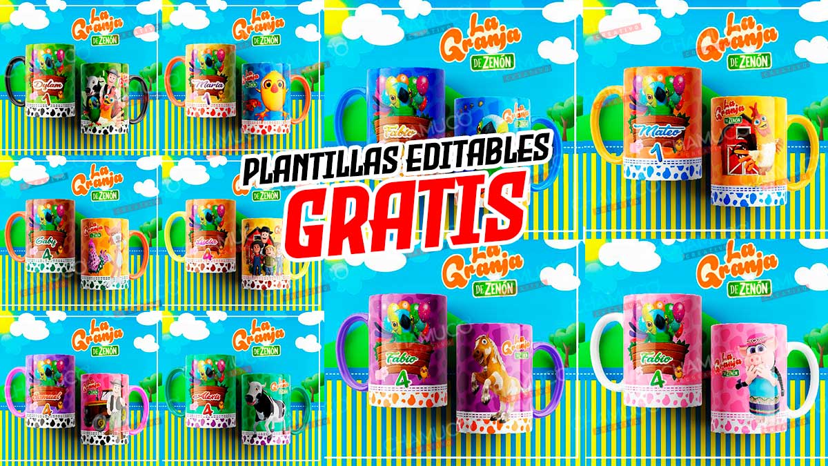 Plantillas Editables De Cumplea Os Para Sublimar En Taza