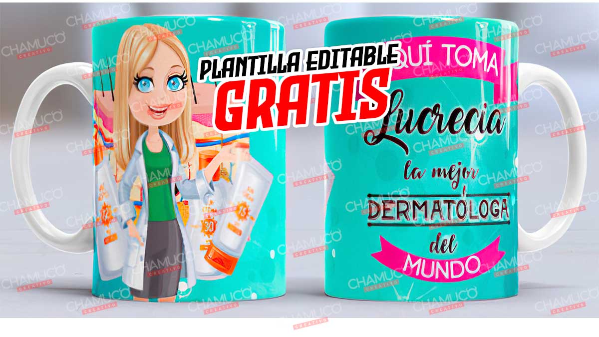 Plantilla Aqu Toma La Mejor Dermat Loga Con Editable Y Mockup