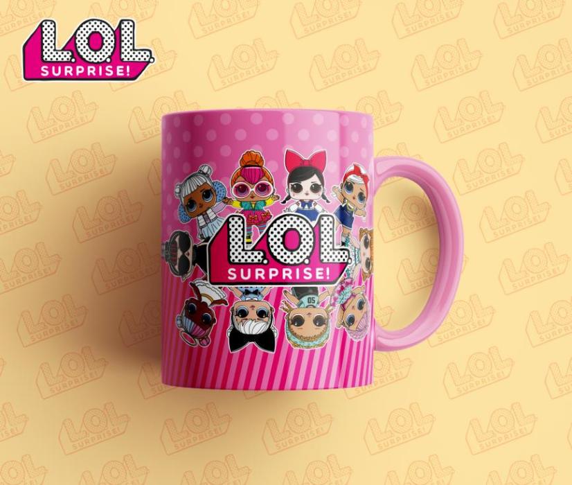 Plantillas para Sublimar Tazas de Muñecas Lol con Editables y Mockups