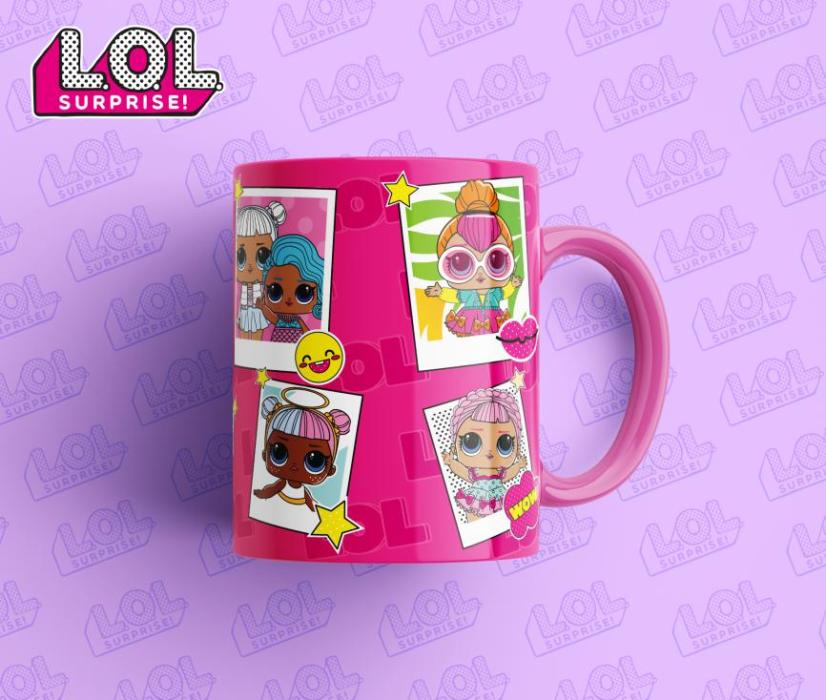 Plantillas para Sublimar Tazas de Muñecas Lol con Editables y Mockups