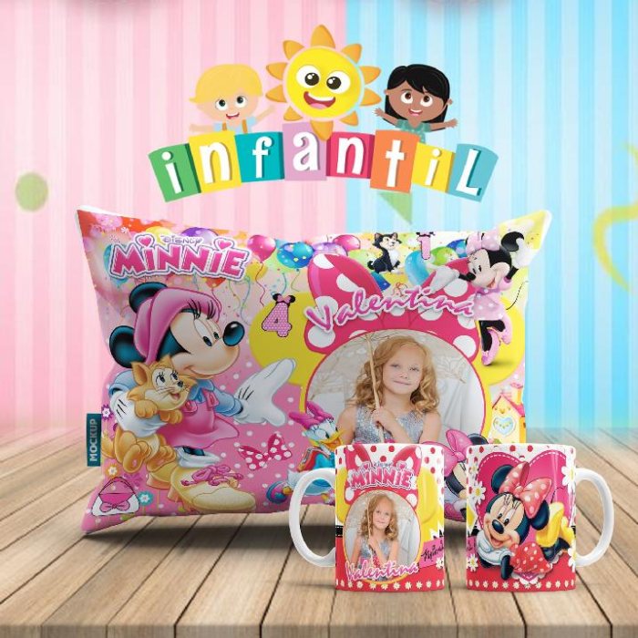 Plantillas para Sublimar Duo Taza y Cojin Dia del Niño con Editables y Mockups