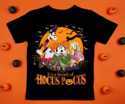 White womens cotton t-shirt halloween mockup with pumpkins on orange background. Design t shirt template, print presentation mock up. Top view flat lay.