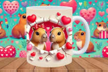 mockup pack tazas capibaras san valentin - 5