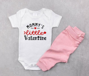 White baby girl bodysuit mockup flat lay with pink panties on the gray concrete background. Design onesie template, print presentation mock up. Top view.