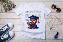 Womens white T-shirt mockup with burdock flowers