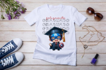 Womens white T-shirt mockup with burdock flowers