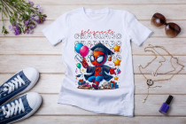 Womens white T-shirt mockup with burdock flowers