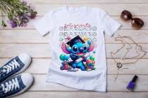 Womens white T-shirt mockup with burdock flowers