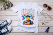 Womens white T-shirt mockup with burdock flowers