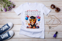 Womens white T-shirt mockup with burdock flowers