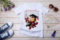 Womens white T-shirt mockup with burdock flowers