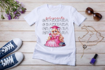 Womens white T-shirt mockup with burdock flowers