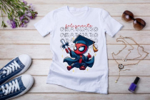Womens white T-shirt mockup with burdock flowers