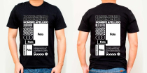 Black T-Shirt front and back, Mock up template for design print