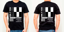 Black T-Shirt front and back, Mock up template for design print