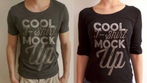 2 mockups retro dama y caballero