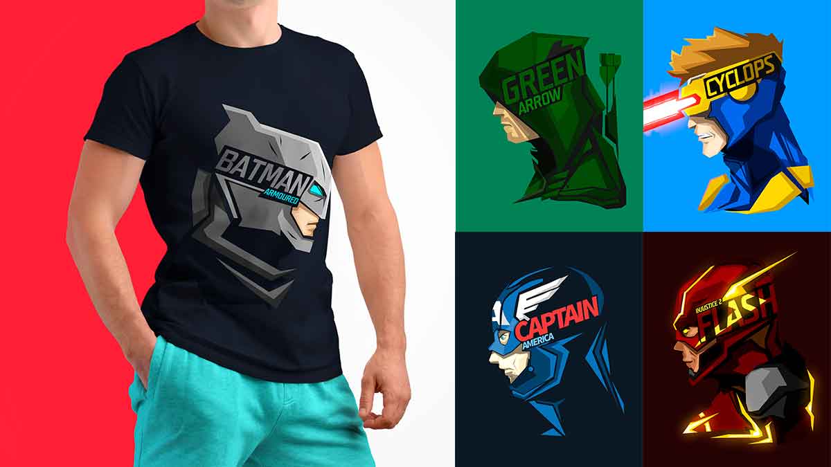 21 Diseños de superhéroes Geek para sublimar en playera