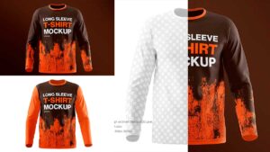 1 Mockup de playera de manga larga para hombre