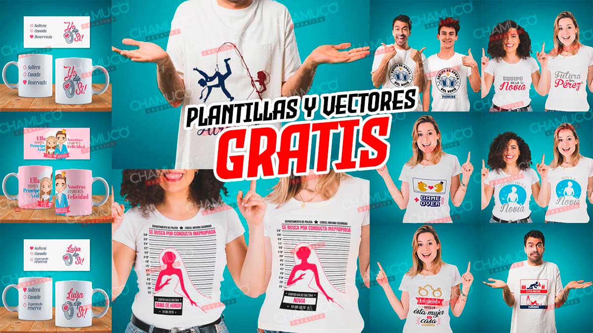 Vectores para Corte o Sublimación de Playera y Taza de Despedida de Solter@
