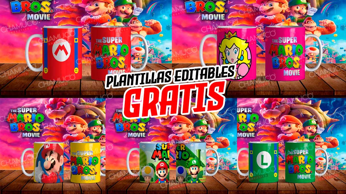 Plantillas Mario Bros Cumpleaños Tazas – PLANTILLAS PARA SUBLIMAR