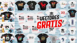 Vectores para Corte ó Sublimación Graduados 2023 con Mockups