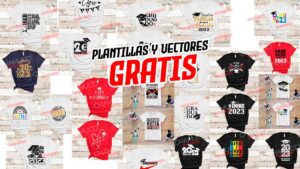 Plantillas para corte o sublimación de Playera para Graduados con Mockups