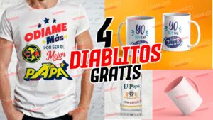 Diablitos creados en clase 1 en vivo con Editables y Mockups