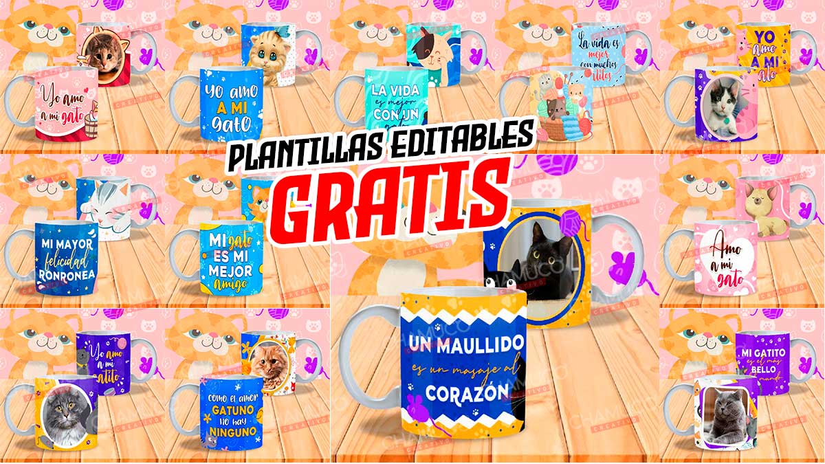 Plantillas de Tazas de gatos