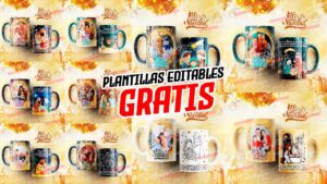Plantillas para Sublimar Tazas de Nacimiento con Editables y Mockups