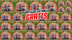 Plantillas para Sublimar Tazas Alfabeto Navidad con Editables y Mockups