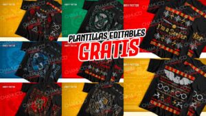 Plantillas para Sublimar Playeras de Harry Potter Ugly con Editables y Mockups