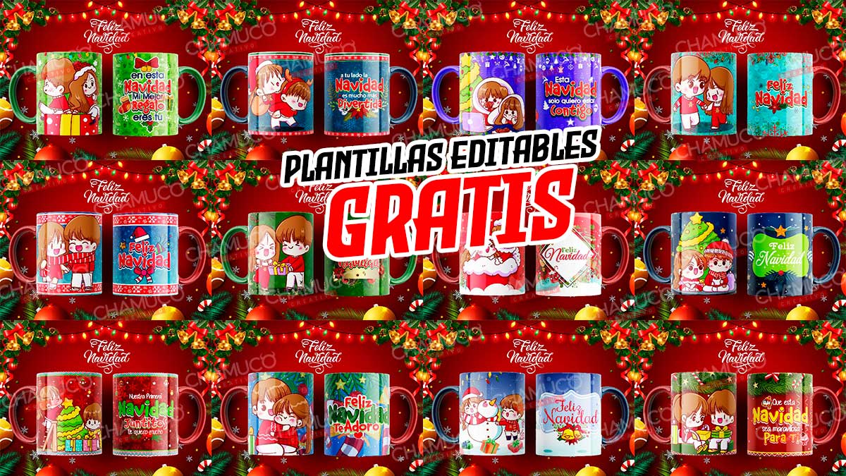 Plantillas Editables Gratis Para Sublimar De Navidad Y Año Nuevo 6755
