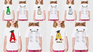 Plantillas para Sublimar o DTF Playeras Alfabeto Graduacion 2025 con Editables y Mockups